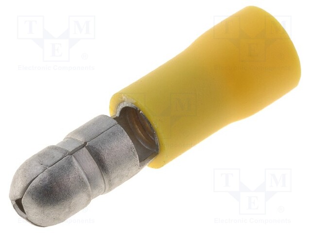 Terminal: round; male; Ø: 5mm; 4÷6mm2; crimped; for cable; insulated