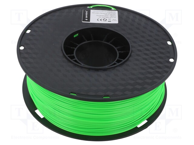 Filament: ABS; 1.75mm; fluorescent-green; 225÷245°C; 1kg