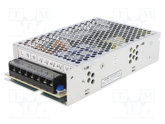 Power supply: industrial; single-channel,universal; 100W; 3.3VDC