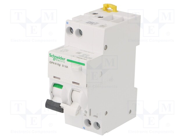 RCBO breaker; Inom: 6A; Ires: 30mA; Max surge current: 250A; DIN