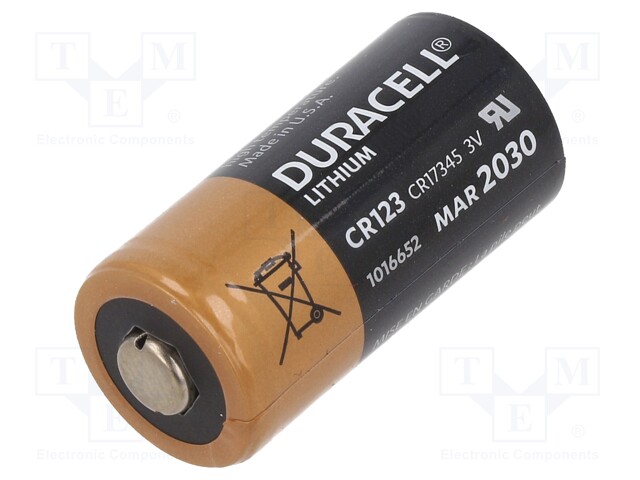 Battery: lithium; 3V; CR123A,R123; Ø17x34mm; non-rechargeable