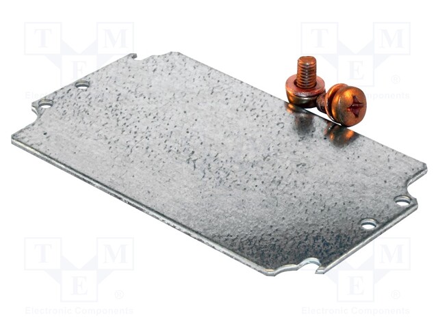 Mounting plate; steel; W: 69.5mm; L: 113.6mm; Series: 1590Z