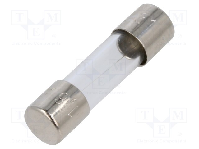 Fuse: fuse; quick blow; 1.6A; 125VAC; cylindrical,glass; 5x20mm