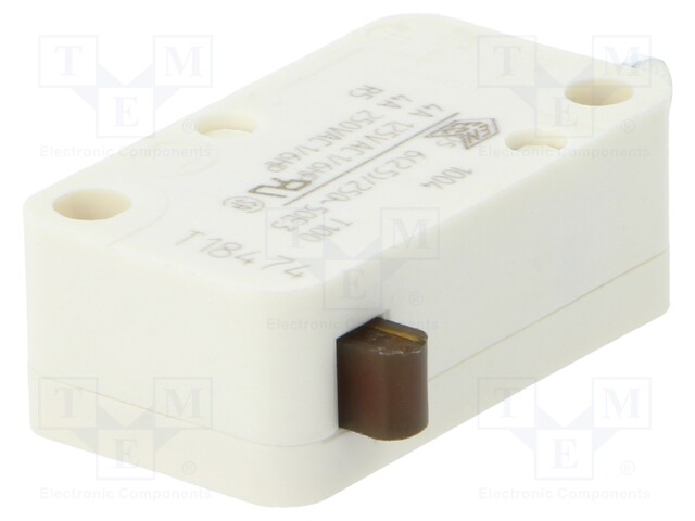 Microswitch SNAP ACTION; SPST NC + NO; 4A/250VAC; Pos: 2; 0.6N