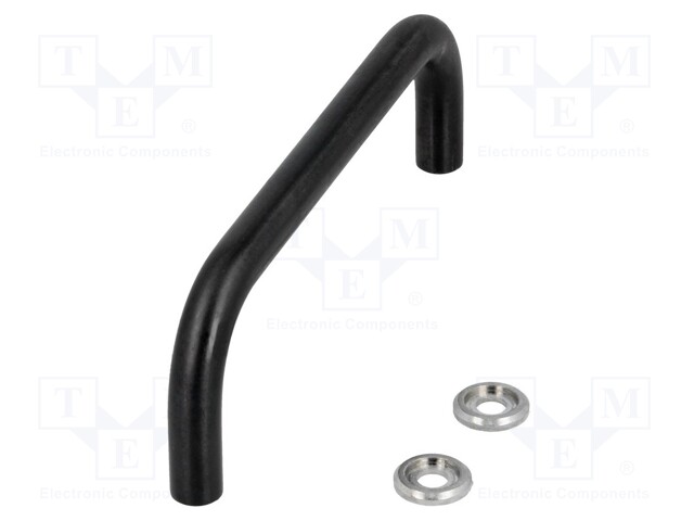 Handle; Mat: oxidized steel; black; H: 43mm; Mounting: M5 screw