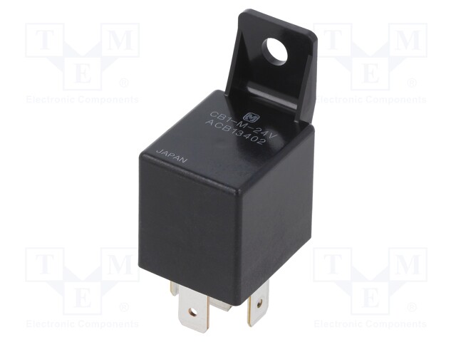 Automotive Relay, 24 VDC, 20 A, SPDT, Panel, Quick Connect, CB Series