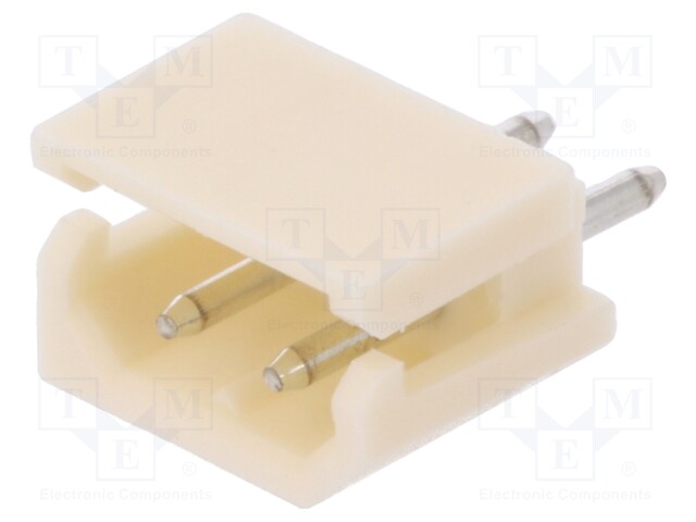 Socket; wire-board; male; A2506; 2.5mm; PIN: 2; THT; 250V; 3A; tinned