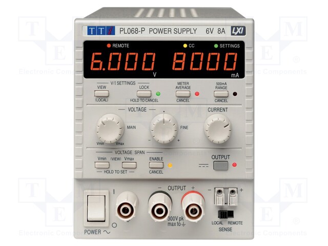 Power supply: programmable laboratory; single-channel,linear