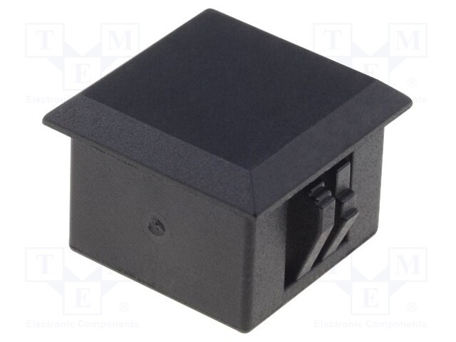 Stopper; polyamide; H: 11mm; black; Dim: 15x15mm; UL94V-2