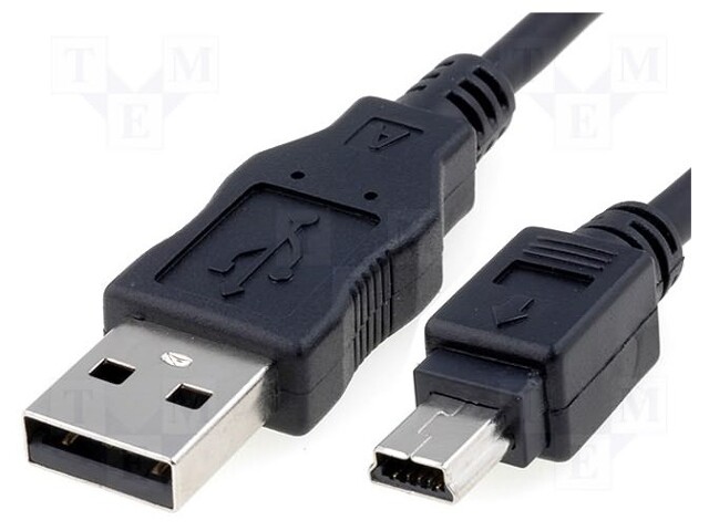 Cable; USB 2.0; USB A plug,USB B mini plug; 0.15m; black; Canon