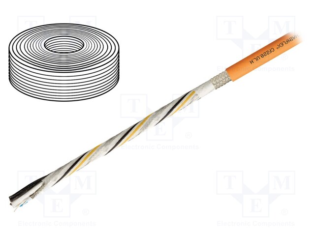 Wire: control cable; chainflex® CF220.UL.H; PVC; orange; stranded