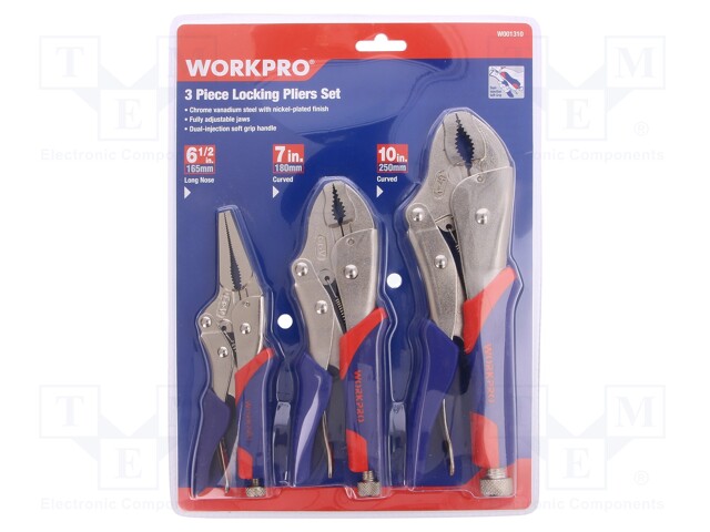 Pliers; Pcs: 3; Morse's; chrome-vanadium steel