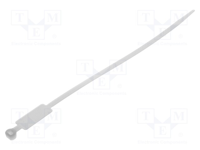 Cable tie; with label; L: 220mm; W: 4.8mm; polyamide; 220N; natural