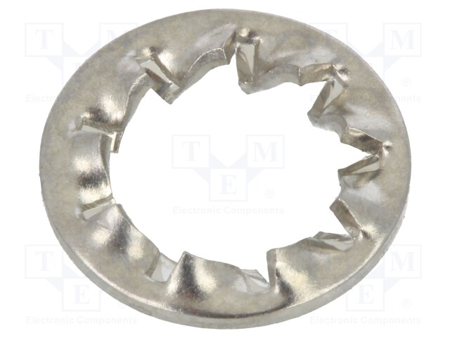 Washer; internally serrated; M6; D=11mm; h=0.7mm; DIN: 6798J