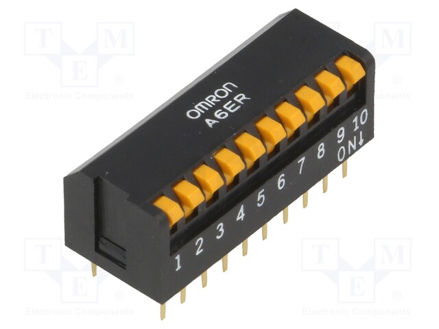 Switch: DIP-SWITCH; Poles number: 10; ON-OFF; 0.025A/24VDC; Pos: 2