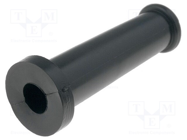 Strain relief; Ømount.hole: 9mm; Øhole: 5.3mm; PVC; black; L: 35mm