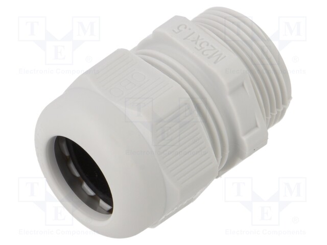 Cable gland; M25; light grey