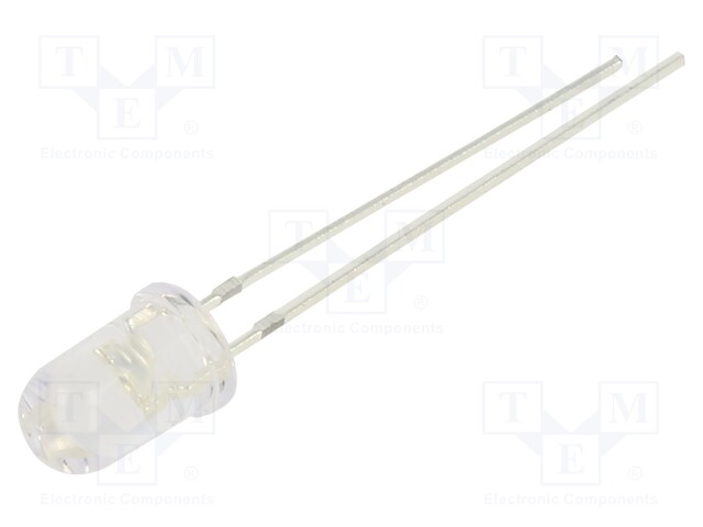 LED; 5mm; green; 1560÷2180mcd; 30°; 1mA; 2.8÷3.4V; Front: convex