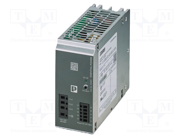 Power supply: switched-mode; for DIN rail; 240W; 24VDC; 0÷10A