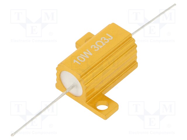 Resistor: wire-wound; with heatsink; 3.3Ω; 10W; ±5%; 50ppm/°C