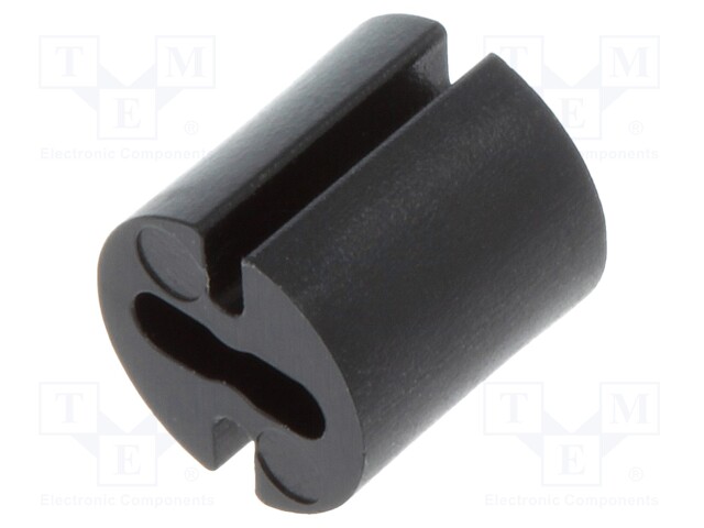 Spacer sleeve; LED; Øout: 4.8mm; ØLED: 3mm; L: 5mm; black; UL94V-0