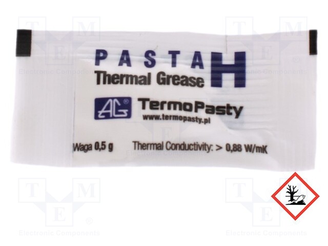 Heat transfer paste; white; silicon based; 0.5g