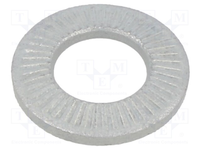 Washer; internally serrated; M10; D=20mm; h=2.6mm; spring steel