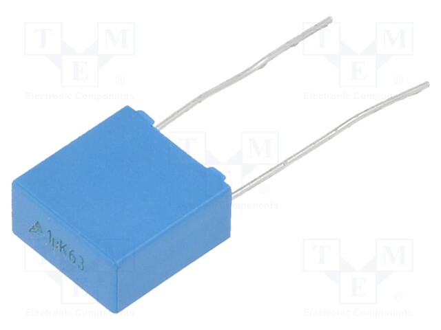 Capacitor: polyester; 1uF; 40VAC; 63VDC; Pitch: 7.5mm; ±10%