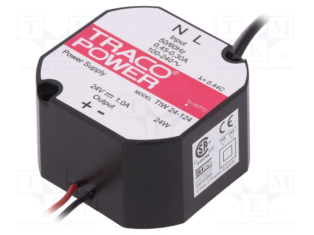 Power supply: switched-mode; volatage source; 24W; Ø56x32mm; 1A