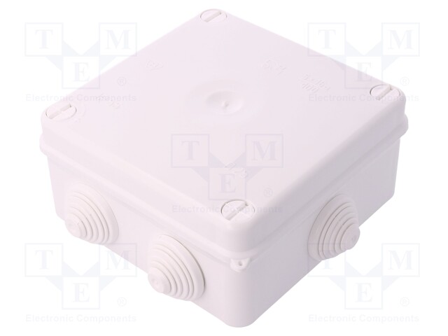 Enclosure: junction box; X: 133mm; Y: 133mm; Z: 64mm; wall mount