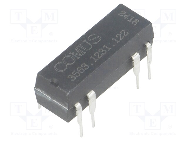 Relay: reed; SPDT; Ucoil: 12VDC; 400mA; max.100VDC; 5W; Rcoil: 500Ω