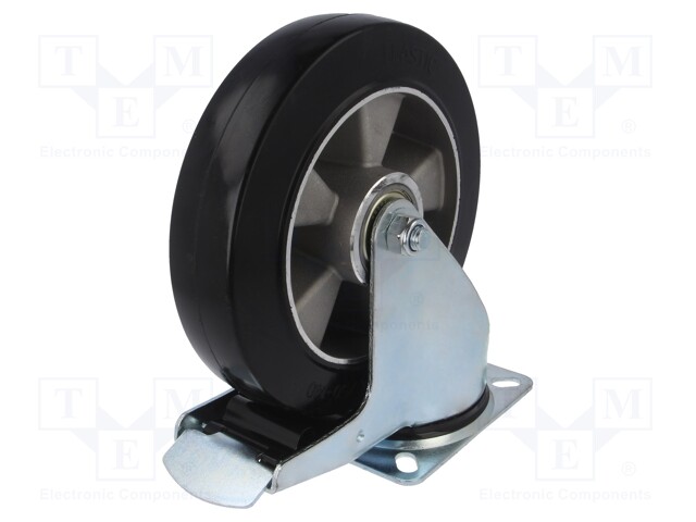Transport wheel; Ø: 200mm; W: 50mm; H: 235mm; torsional with lock
