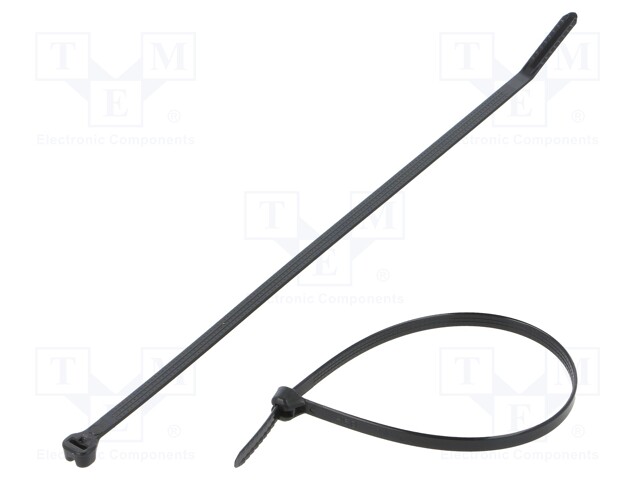 Cable tie; with a metal clasp; L: 203mm; W: 4.7mm; polyamide; 222N