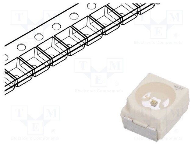 LED; SMD; 3528,PLCC2; green; 756÷1515mlm; 224÷560mcd; 3.4x3x2.1mm