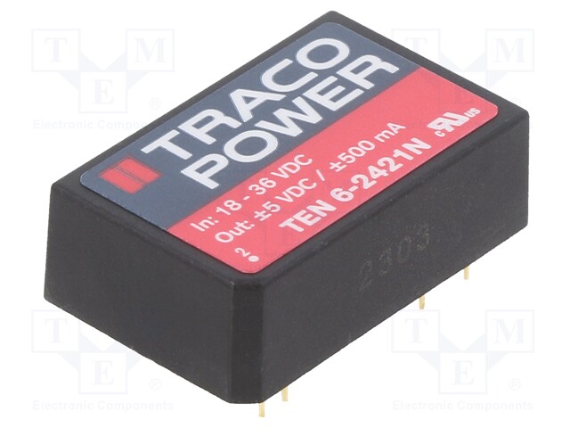 Converter: DC/DC; 6W; Uin: 18÷36V; Uout: 5VDC; Uout2: -5VDC; DIP24