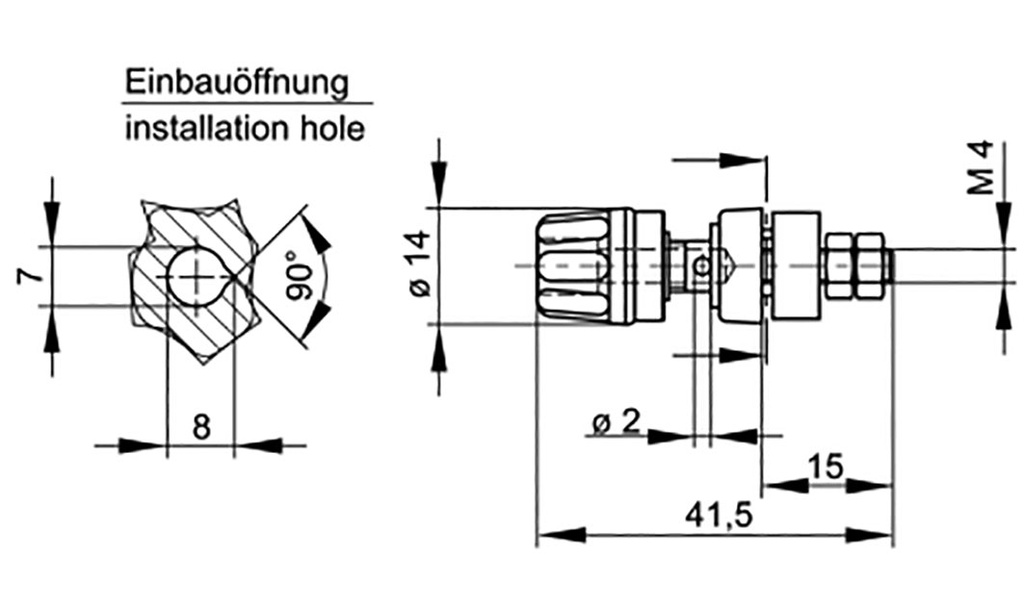 Connector: 4mm banana; socket; 35A; 30VAC; 60VDC; violet; M4