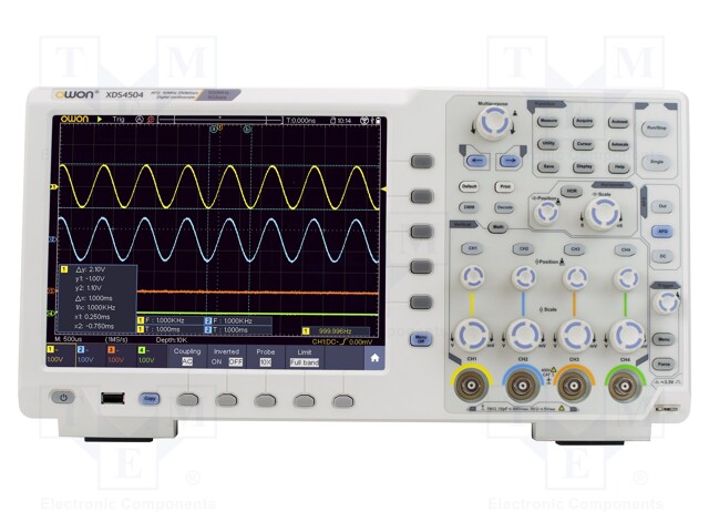 Oscilloscope: digital; Ch: 4; 350MHz; 5Gsps; 400Mpts; LCD TFT 10,4"
