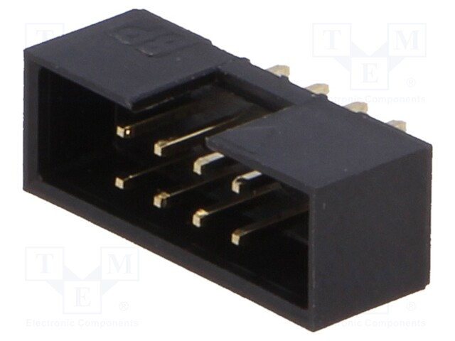 Socket; IDC; male; PIN: 8; straight; THT; gold-plated; 2mm