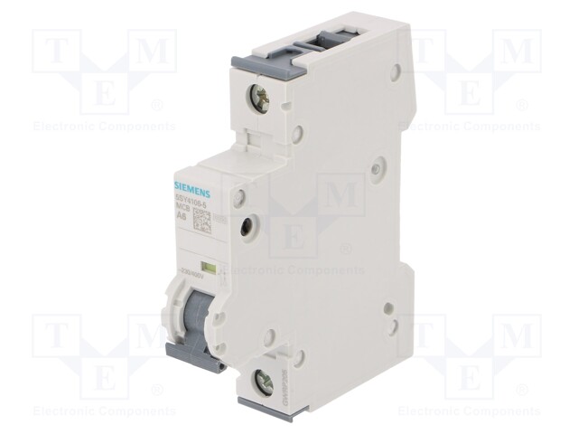 Circuit breaker; 230/400VAC; Inom: 6A; Poles: 1; DIN; Charact: A