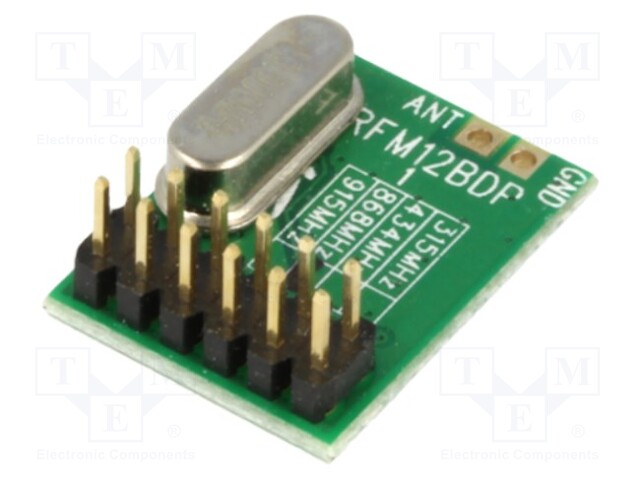 Module: RF; FM transceiver; FSK; 868MHz; SPI; -105dBm; 2.2÷3.8VDC