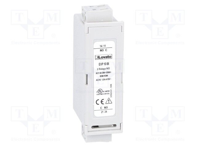 Extension module; for DIN rail mounting; Output: relay x2