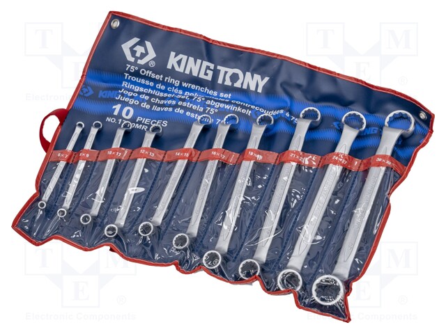 Wrenches set; box,bent; Pcs: 10