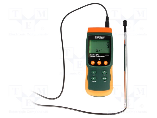 Thermoanemometer; LCD (9999); 0,2÷25m/s; 0÷50°C