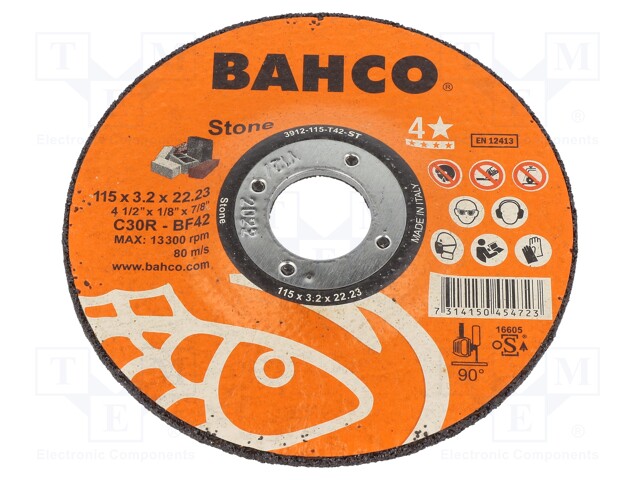 Cutting wheel; Ø: 115mm; Øhole: 22.23mm; Disc thick: 3.2mm