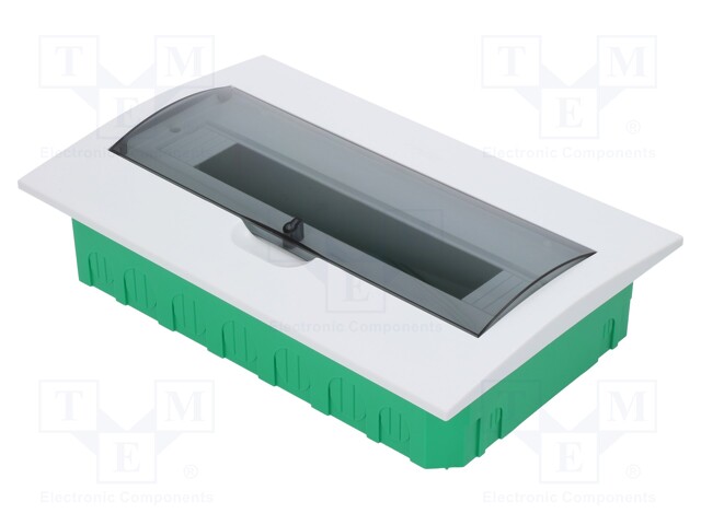 Enclosure: for modular components; IP40; white; No.of mod: 18