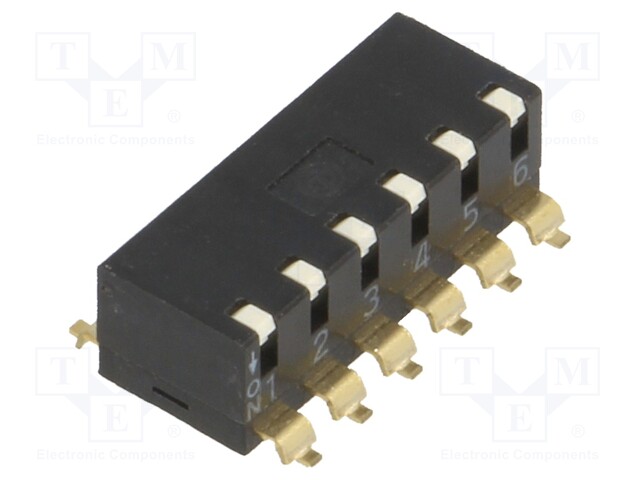 Switch: DIP-SWITCH; Poles number: 6; ON-OFF; 0.025A/24VDC; Pos: 2