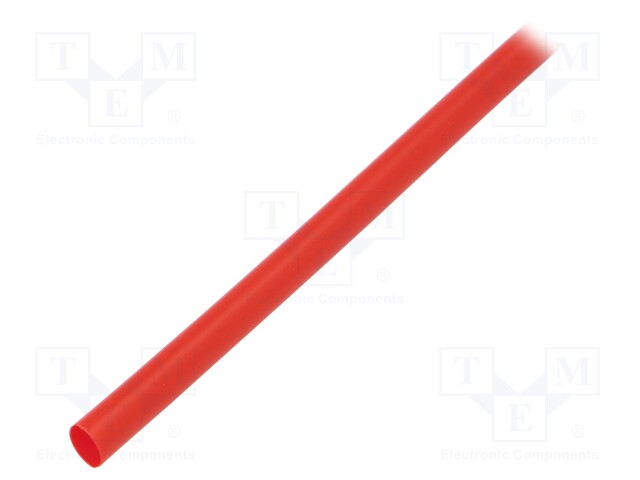 Heat shrink sleeve; thin walled; 3: 1; 6mm; L: 1m; red