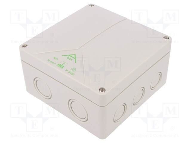 Enclosure: junction box; X: 140mm; Y: 140mm; Z: 79mm; polystyrene