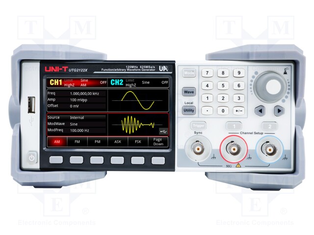 Generator: arbitrary, function; 120MHz; 480x272; Ch: 2; 100÷240VAC