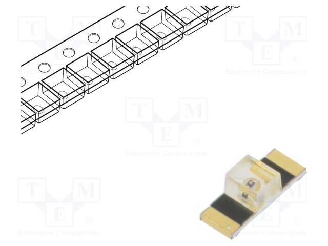 LED; SMD; 1205; green; 18÷50mcd; 3.4x1.25x1.1mm; 150°; 2.1÷2.6V